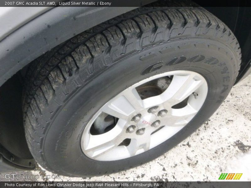 Liquid Silver Metallic / Ebony 2007 GMC Acadia SLT AWD