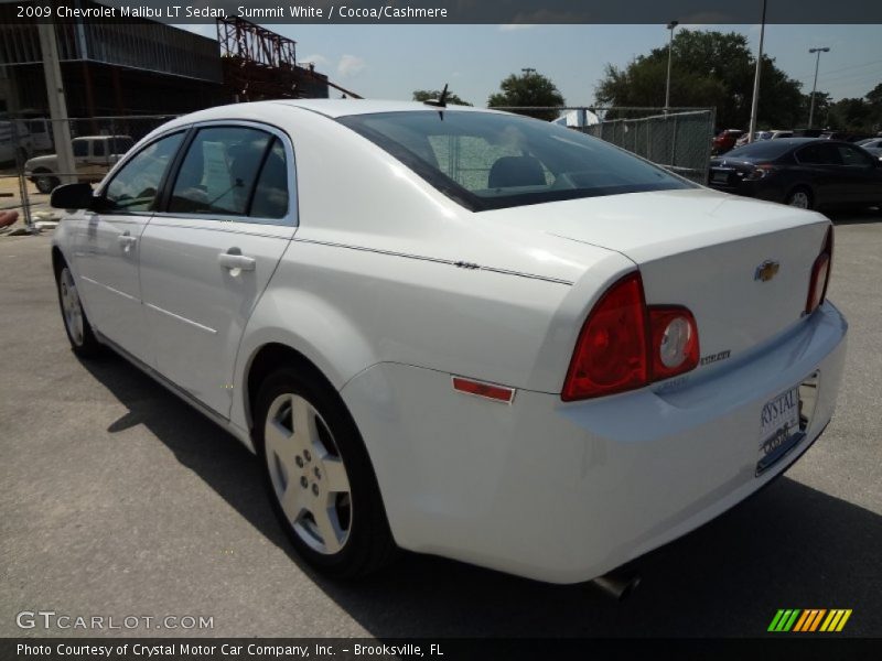 Summit White / Cocoa/Cashmere 2009 Chevrolet Malibu LT Sedan