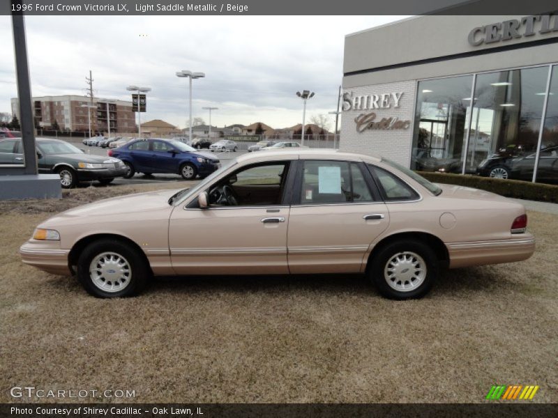 Light Saddle Metallic / Beige 1996 Ford Crown Victoria LX