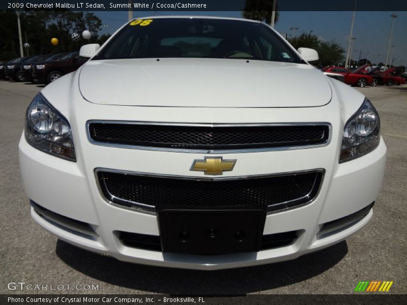 Summit White / Cocoa/Cashmere 2009 Chevrolet Malibu LT Sedan