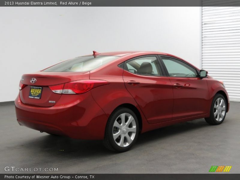 Red Allure / Beige 2013 Hyundai Elantra Limited