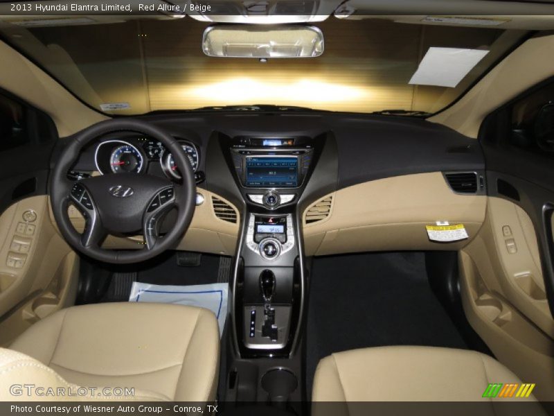 Red Allure / Beige 2013 Hyundai Elantra Limited