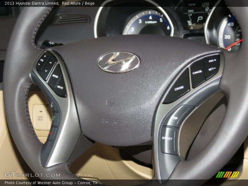 Red Allure / Beige 2013 Hyundai Elantra Limited