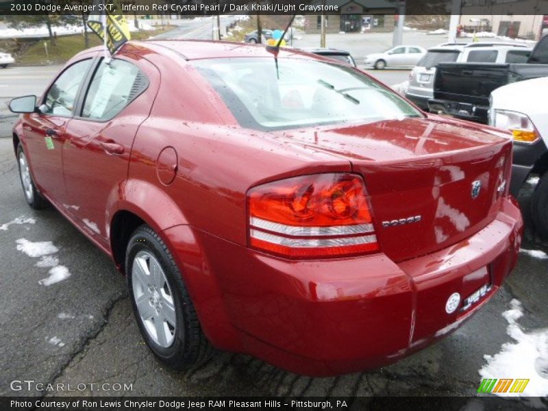 Inferno Red Crystal Pearl / Dark Khaki/Light Graystone 2010 Dodge Avenger SXT