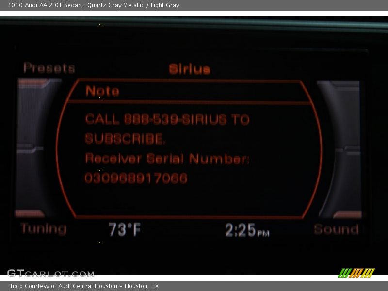 Quartz Gray Metallic / Light Gray 2010 Audi A4 2.0T Sedan