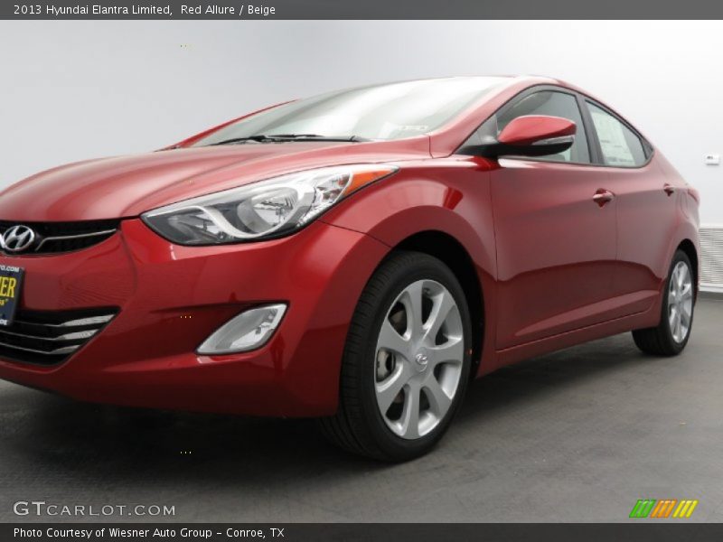 Red Allure / Beige 2013 Hyundai Elantra Limited