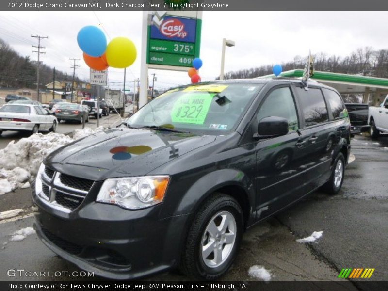 Dark Charcoal Pearl / Black/Light Graystone 2012 Dodge Grand Caravan SXT
