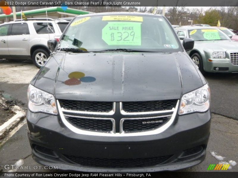 Dark Charcoal Pearl / Black/Light Graystone 2012 Dodge Grand Caravan SXT