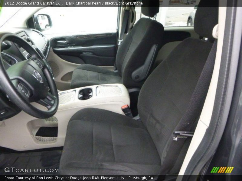 Dark Charcoal Pearl / Black/Light Graystone 2012 Dodge Grand Caravan SXT