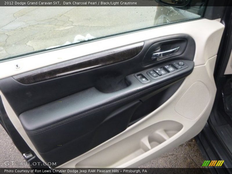 Dark Charcoal Pearl / Black/Light Graystone 2012 Dodge Grand Caravan SXT