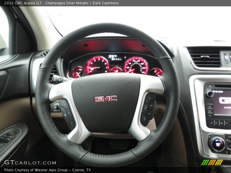 Champagne Silver Metallic / Dark Cashmere 2013 GMC Acadia SLT