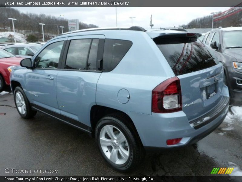Winter Chill Pearl / Dark Slate Gray 2014 Jeep Compass Latitude 4x4