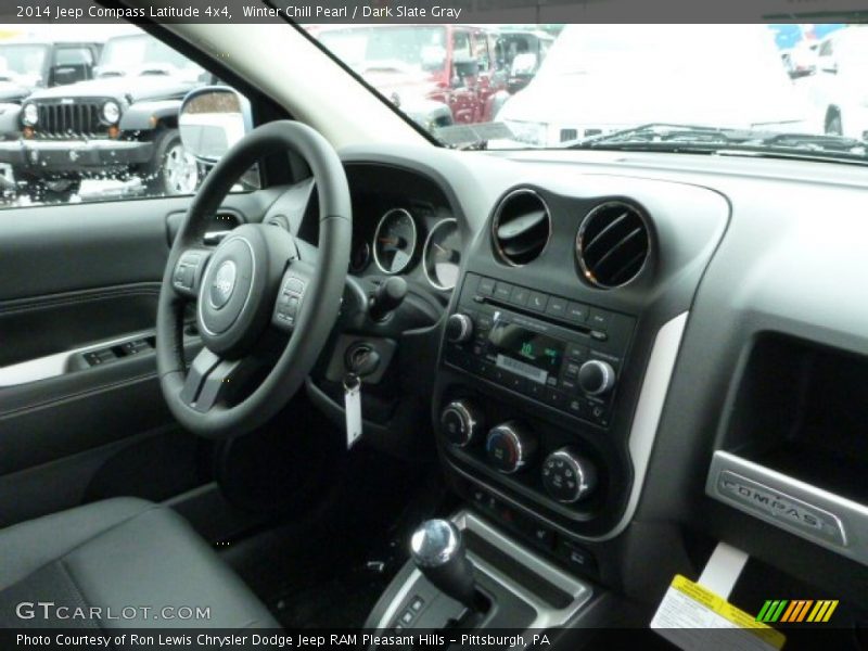 Winter Chill Pearl / Dark Slate Gray 2014 Jeep Compass Latitude 4x4