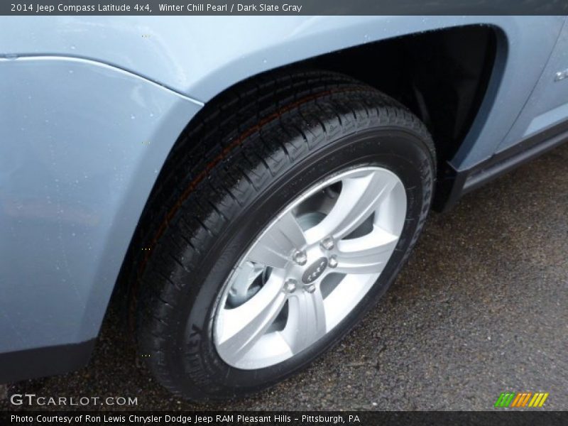 Winter Chill Pearl / Dark Slate Gray 2014 Jeep Compass Latitude 4x4