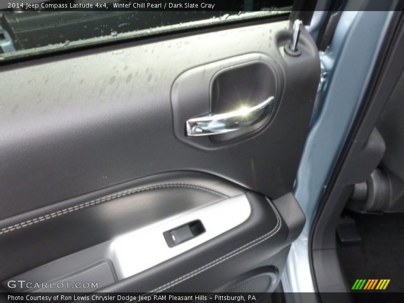 Winter Chill Pearl / Dark Slate Gray 2014 Jeep Compass Latitude 4x4