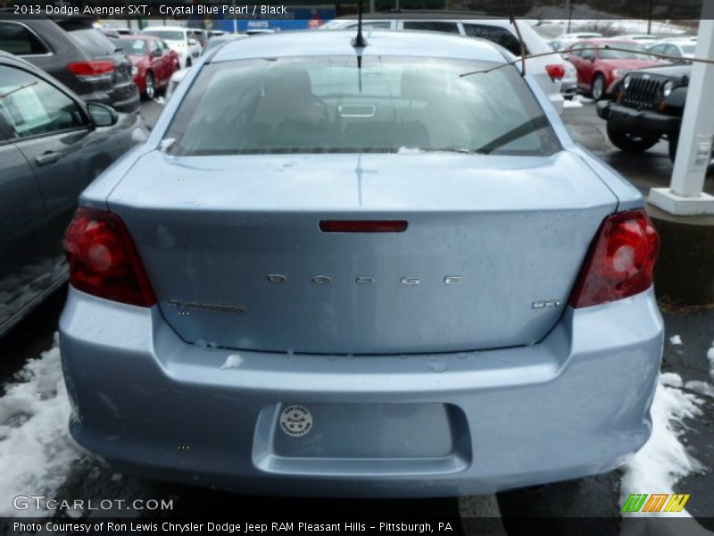 Crystal Blue Pearl / Black 2013 Dodge Avenger SXT