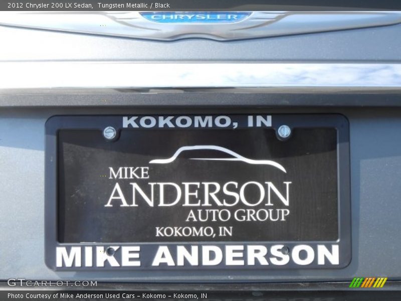 Tungsten Metallic / Black 2012 Chrysler 200 LX Sedan