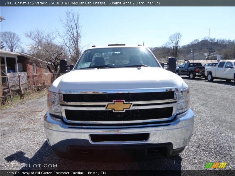 Summit White / Dark Titanium 2013 Chevrolet Silverado 3500HD WT Regular Cab Chassis