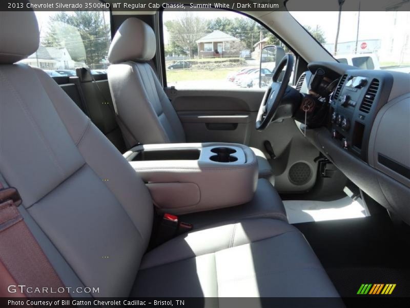 Summit White / Dark Titanium 2013 Chevrolet Silverado 3500HD WT Regular Cab Chassis