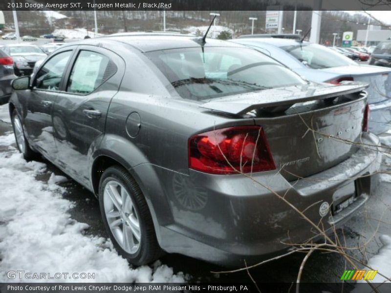 Tungsten Metallic / Black/Red 2013 Dodge Avenger SXT