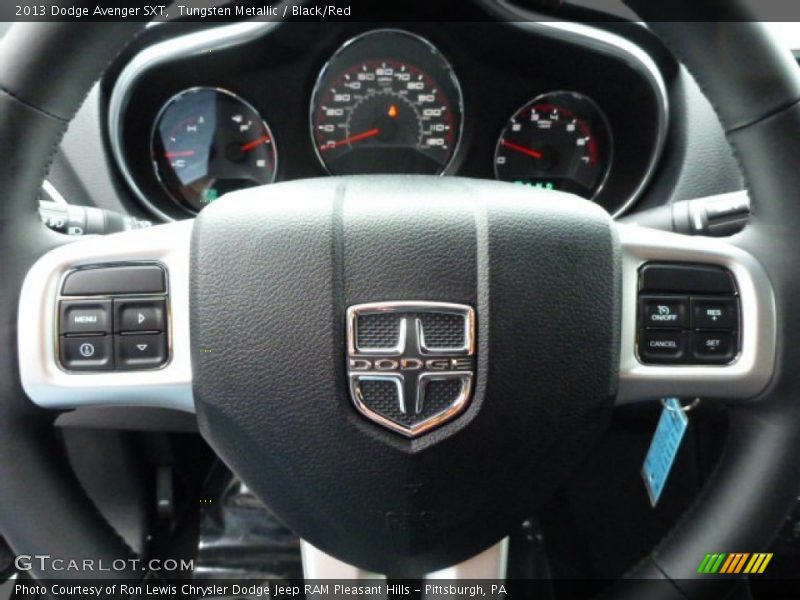 Tungsten Metallic / Black/Red 2013 Dodge Avenger SXT