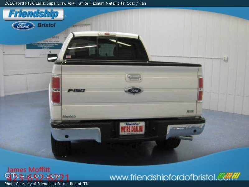 White Platinum Metallic Tri Coat / Tan 2010 Ford F150 Lariat SuperCrew 4x4