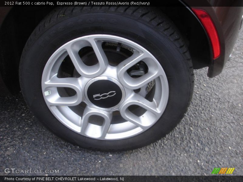 Espresso (Brown) / Tessuto Rosso/Avorio (Red/Ivory) 2012 Fiat 500 c cabrio Pop