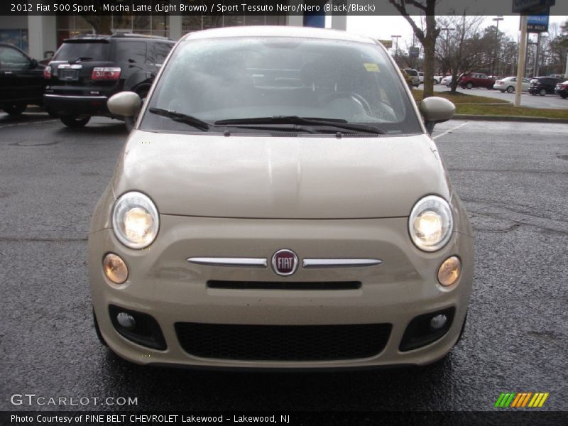 Mocha Latte (Light Brown) / Sport Tessuto Nero/Nero (Black/Black) 2012 Fiat 500 Sport
