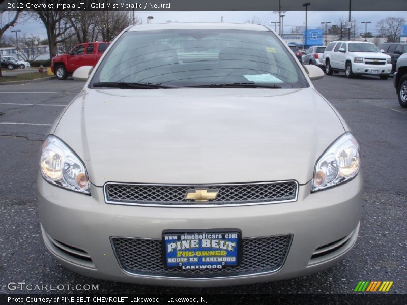 Gold Mist Metallic / Neutral 2012 Chevrolet Impala LT