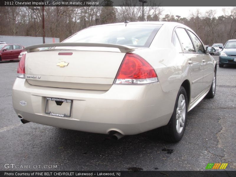 Gold Mist Metallic / Neutral 2012 Chevrolet Impala LT