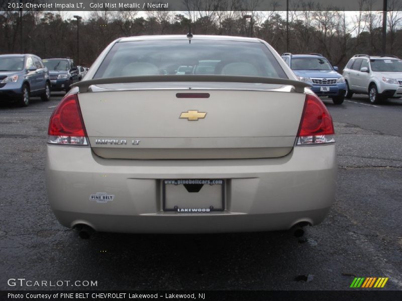 Gold Mist Metallic / Neutral 2012 Chevrolet Impala LT