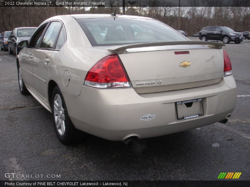 Gold Mist Metallic / Neutral 2012 Chevrolet Impala LT