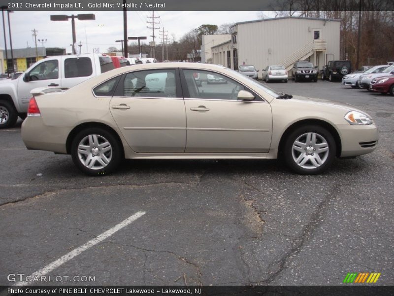 Gold Mist Metallic / Neutral 2012 Chevrolet Impala LT