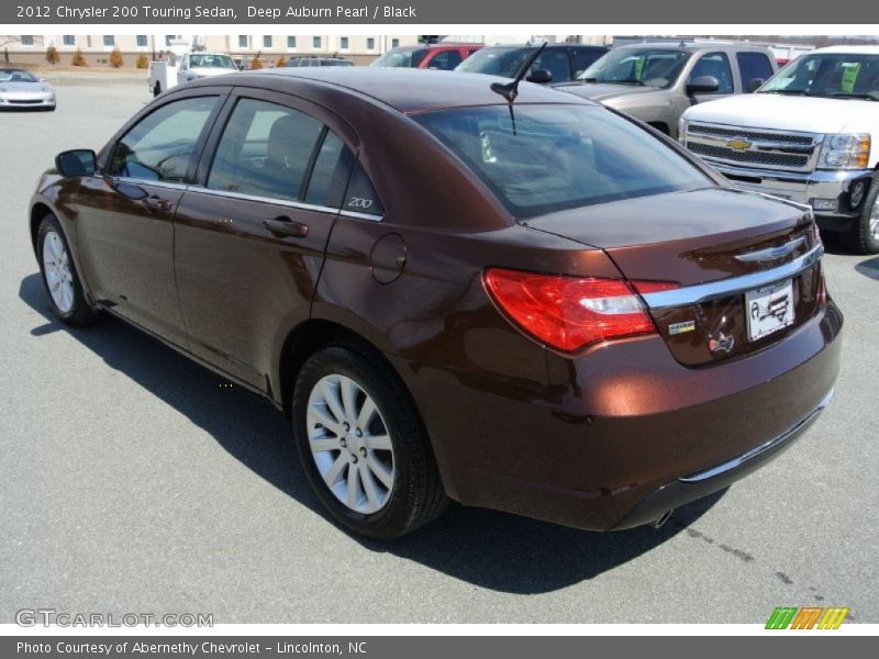 Deep Auburn Pearl / Black 2012 Chrysler 200 Touring Sedan