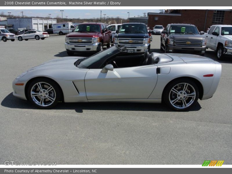 Machine Silver Metallic / Ebony 2008 Chevrolet Corvette Convertible