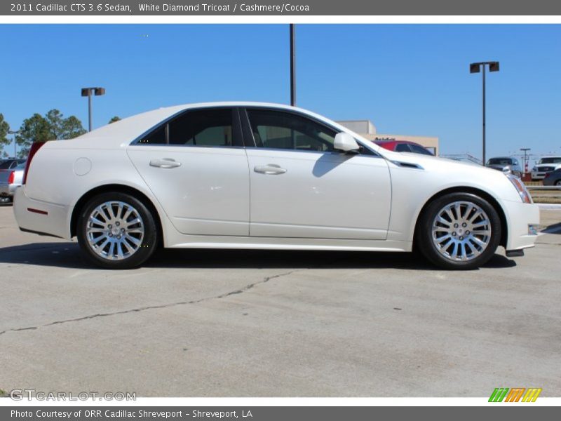 White Diamond Tricoat / Cashmere/Cocoa 2011 Cadillac CTS 3.6 Sedan