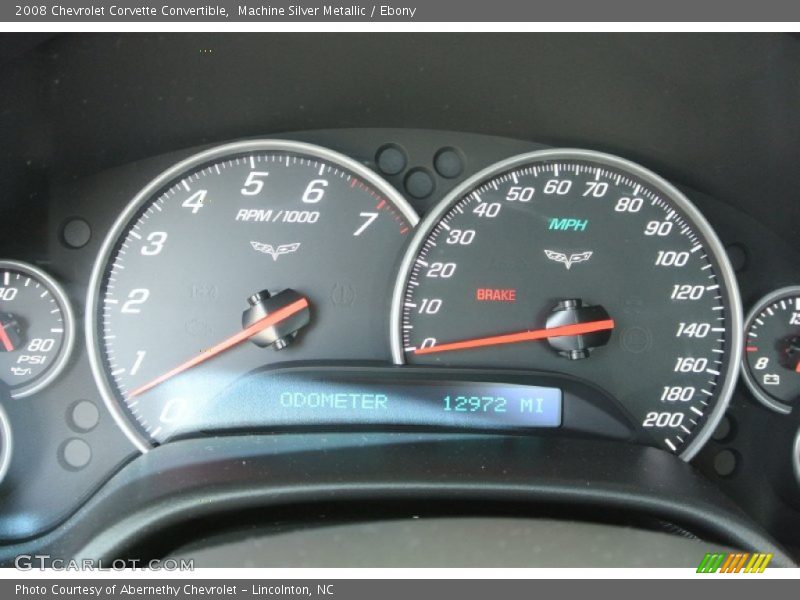 Machine Silver Metallic / Ebony 2008 Chevrolet Corvette Convertible