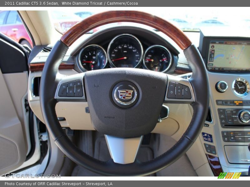 White Diamond Tricoat / Cashmere/Cocoa 2011 Cadillac CTS 3.6 Sedan