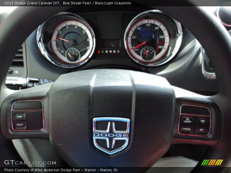 Blue Streak Pearl / Black/Light Graystone 2013 Dodge Grand Caravan SXT