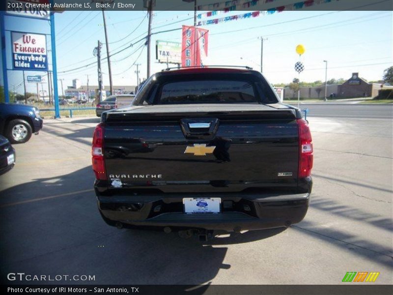 Black / Ebony 2012 Chevrolet Avalanche LS