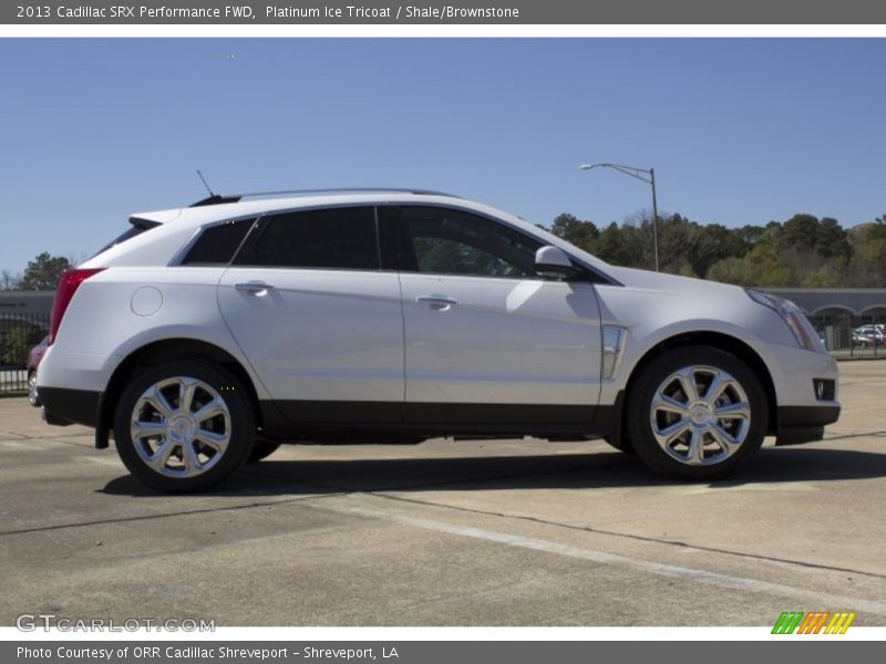 Platinum Ice Tricoat / Shale/Brownstone 2013 Cadillac SRX Performance FWD