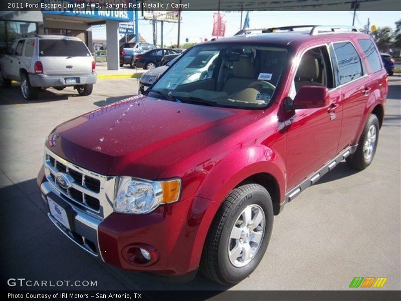 Sangria Red Metallic / Camel 2011 Ford Escape Limited 4WD