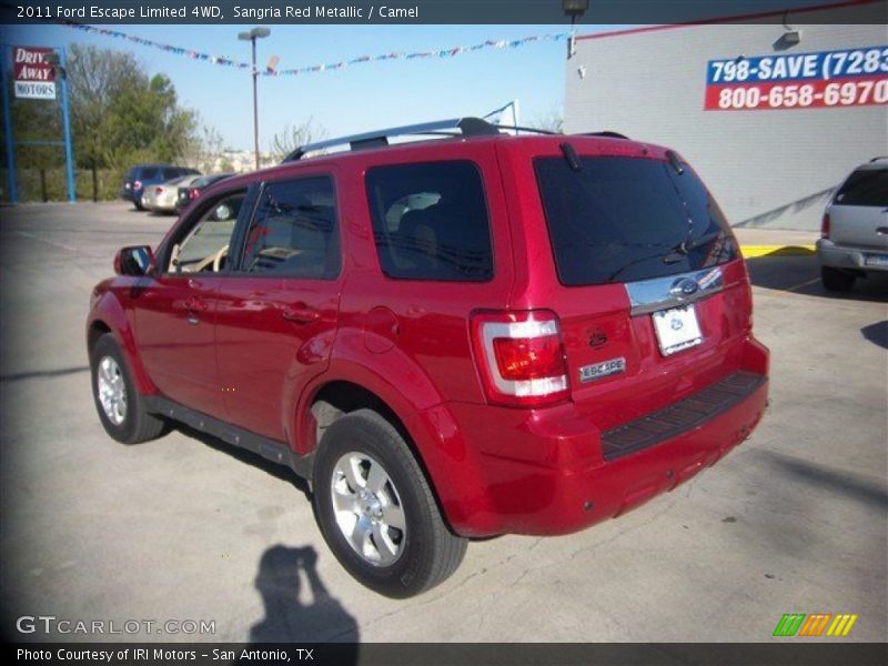 Sangria Red Metallic / Camel 2011 Ford Escape Limited 4WD