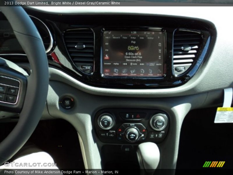 Bright White / Diesel Gray/Ceramic White 2013 Dodge Dart Limited