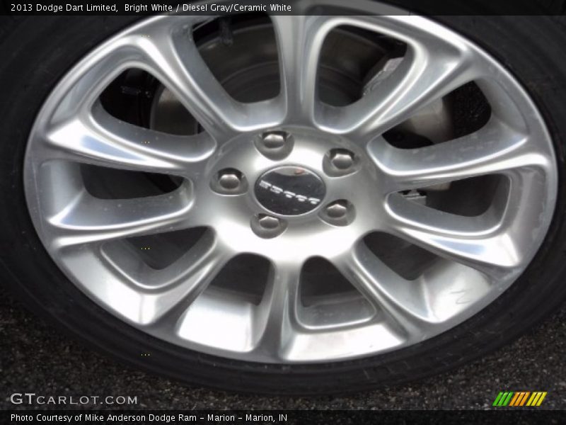 Bright White / Diesel Gray/Ceramic White 2013 Dodge Dart Limited