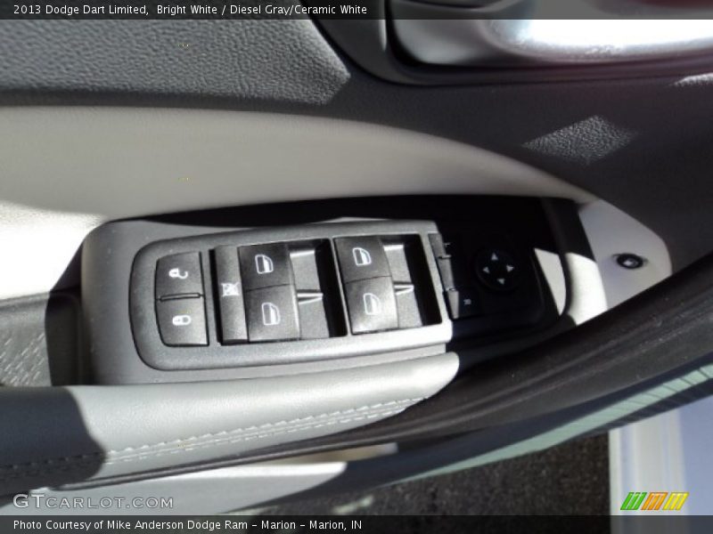 Bright White / Diesel Gray/Ceramic White 2013 Dodge Dart Limited