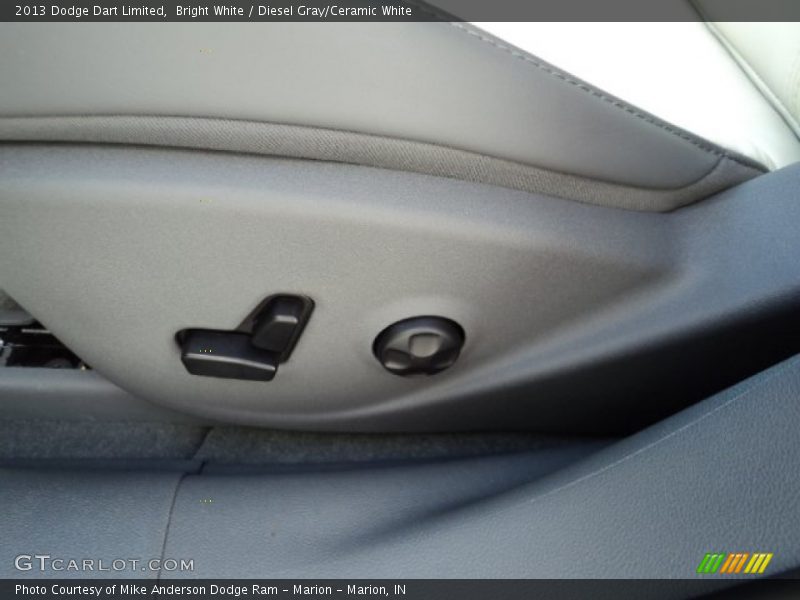 Bright White / Diesel Gray/Ceramic White 2013 Dodge Dart Limited