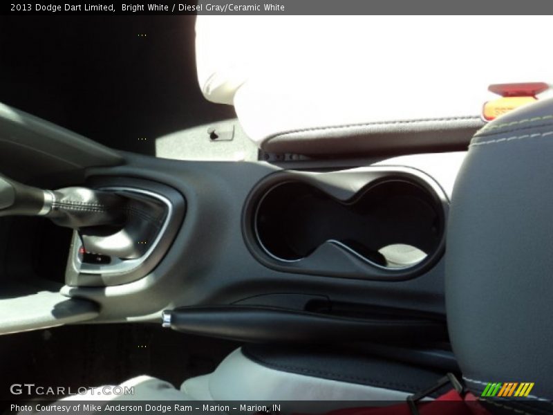 Bright White / Diesel Gray/Ceramic White 2013 Dodge Dart Limited