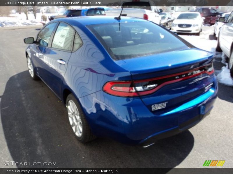 Blue Streak Pearl Coat / Black 2013 Dodge Dart Limited