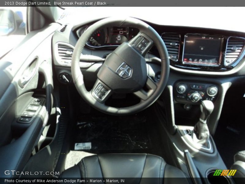 Blue Streak Pearl Coat / Black 2013 Dodge Dart Limited